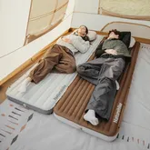 Матрац туристичний надувний одномісний Naturehike CNK2450WS035, 198х68х9.5 см, коричневий із вбудованою помпою для надування — Photo 9