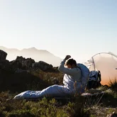 Спальник з натуральним пухом Naturehike CW400 NH18C400-D, p-р L, жовто-сірий (6927595794562) — Photo 16