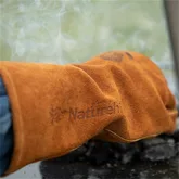 Рукавички вогнетривкі Naturehike 35×14см Cow Split Leather Heat/Fire Resistent Gloves, коричневий — Photo 9