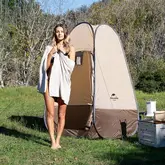 Намет-душ Naturehike Utility Tent 210T polyester NH17Z002-P, коричневий — Photo 13