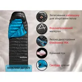Спальник з натуральним пухом Naturehike CW400 NH18C400-D, p-р L, жовто-сірий (6927595794562) — Photo 25