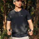 Футболка-поло чоловіча вологовідвідна Naturehike CYY2620FS011, XXL, чорний — Photo 6