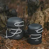 Набір посуду (2 каструлі, 2 кришки) Naturehike NH18T018-G, алюміній — Photo 21