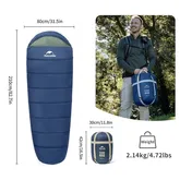 Спальник с капюшоном Naturehike MJ600 CNK2300SD014, темно-голубой — Photo 8