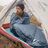 Спальник надлегкий Naturehike Ultralight LW180 NH21MSD09 лівий, (15°C), p-p M, сіро-синій — Photo 7