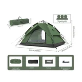 Намет тримісний автоматичний Naturehike NH21ZP008, темно-зелений — Photo 23
