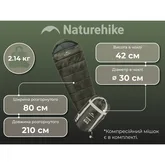 Спальник з капюшоном Naturehike CNK2300SD014 MJ600 Січ, зелений — Photo 21